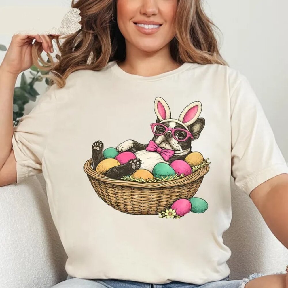 Cute Easter Dog Tshirt, Easter Day Dog Tee, Gift For Dog Lover
